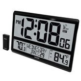 Sharp Atomic Clock wall display with oversized numbers for easy viewing.