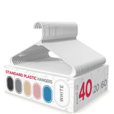 Sharpty plastic hanger with durable edges supports snag-free shirts.