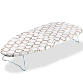 SheeChung small tabletop ironing board 30x12 unfolded surface ideal for compact spaces and quick pressing.
