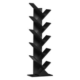 SHEEPAM 10-tier tree book shelf front view, space-saving design for small rooms