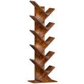 Sheepam 10-tier tree book shelf front view, ideal for organizing books in a stylish living room