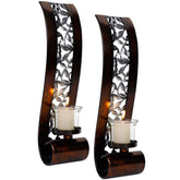 Shelving Solution wall sconce duo in antique bronze for living spaces