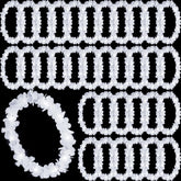 Sherr white LED Hawaiian flower lei glowing for vibrant outdoor parties