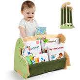 SheSeek toddler bookshelf double-sided front view for easy book access.