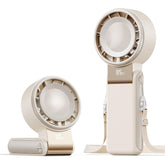 SHEWIND portable cream handheld fan, front view, for on the go cooling