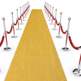Shihanee sequin aisle runner in gold glitter 2x15ft adorned with sparkling detail for weddings