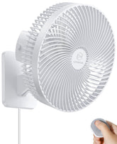 Shinebella 10-inch quiet wall fan with remote for easy cooling
