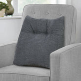 Shinnwa lumbar support pillow back-structure shows two-section design for improved comfort and posture.