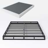 SHLAND box spring queen side view shows sturdy metal foundation for stable sleep