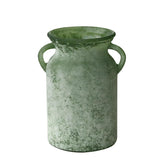 SHMILMH glass vase with handles showing an 8-inch centerpiece option for fresh blooms