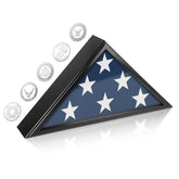 SHTALHST wall-mount flag display case for burial flag, sturdy and elegant