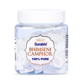 Shubhkart Bhimseni camphor tablet packaging releasing a crisp aroma.