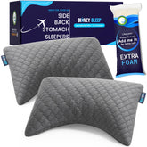 Sidney Sleep mini pillow set offers compact comfort for travel and home use