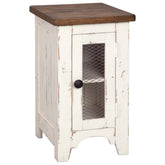 Signature Design by Ashley Wystfield end table with cabinet door for organized storage