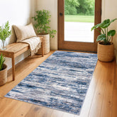 SIILOOM 3x5 rug entryway navy blue and gray offers cozy underfoot comfort.