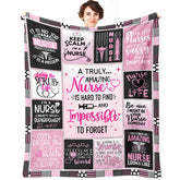 SIKLTY nurse gifts throw blanket front view for warm shifts.