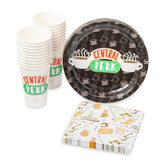 Silver Buffalo Central Perk 9-inch plates deliver quick, mess-free meals at themed parties.