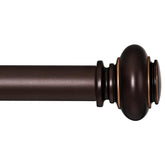 SIMEWIN bronze curtain rod ends add a classic touch to living room windows.