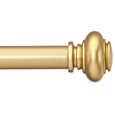 SIMEWIN gold curtain rod adjustable length shown extended for large windows