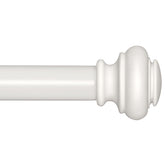 SIMEWIN heavy-duty white curtain rods package with brackets for installation