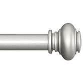 SIMEWIN silver curtain rod extendable from 48 to 84 inches for flexible window coverage.