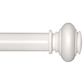 SIMEWIN white curtain rods assembled to fit 28-48 inch windows with secure mounting.