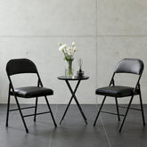 Simple Deluxe 2-Pack folding chair front view for portable event seating