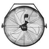 Simple Deluxe 20in wall-mount fan tilting for precise airflow in workshops.