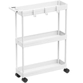 Simple Houseware 3-tier slim cart assembly for easy space saving.