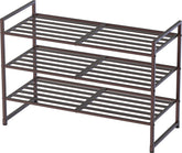 Simple Houseware 3-tier bronze shoe rack keeps entryway organized.