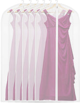 Simple Houseware 60-inch clear garment bag for suits keeps outfits dust-free.