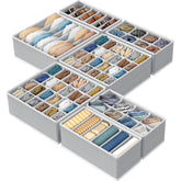 Simple Houseware 6-cell bin keeps scarves and belts organized for easy access.