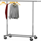 Simple Houseware heavy-duty clothing rack with extendable rod for versatile closet space
