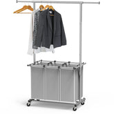 Simple Houseware three-bag laundry sorter, overall view for organized laundry.