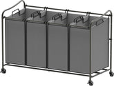 Simple Houseware laundry sorter in dark grey front view for organized laundry days.