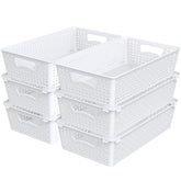 Simple Houseware stackable pantry basket front view for easy shelf organization