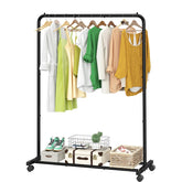 Simple Trending clothing rack for hanging clothes in a neat closet.
