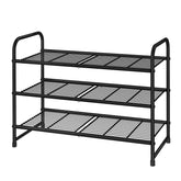 Simple Trending 3-tier shoe rack organizes footwear for easy access.