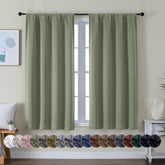 Simplebrand Ava sage green curtains closed view showing privacy and ambiance