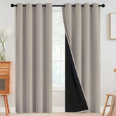 SimpleHome 52x84 blackout curtain pair with 8 silvery grommets for easy sliding.