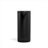 simplehuman touch-free sensor pump front view, hands-free soap dispensing in matte black.