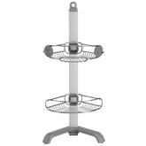simplehuman corner shower caddy stainless steel for durable, rust-resistant shower storage.