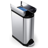 simplehuman dualβcompartment butterfly lid trash can for organized recycling in the kitchen