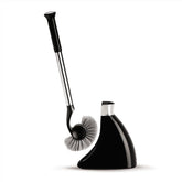 simplehuman toilet brush with caddy in stainless steel black for easy, hygienic storage