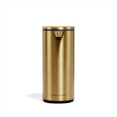 Simplehuman touch-free sensor pump brass stainless steel for hygienic, hands-free dispensing.