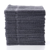 SIMPLI-MAGIC cotton hand towels 16x27 gray are absorbent and plush for quick drying.