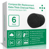Simply Carbon extra-thick filter pack for durable odor control in kitchen compost bins.