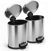 SIMPLYKLEEN bathroom trash can with soft-close lid for quiet disposal