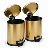 SIMPLYKLEEN bathroom trash can with soft-close lid reduces noise during disposal
