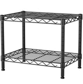 SINGAYE 2-tier shelf front view, compact kitchen storage for easy reach